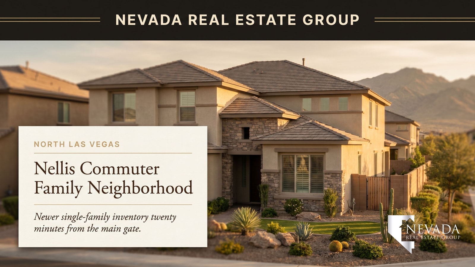 Las Vegas family tract home with mature landscaping