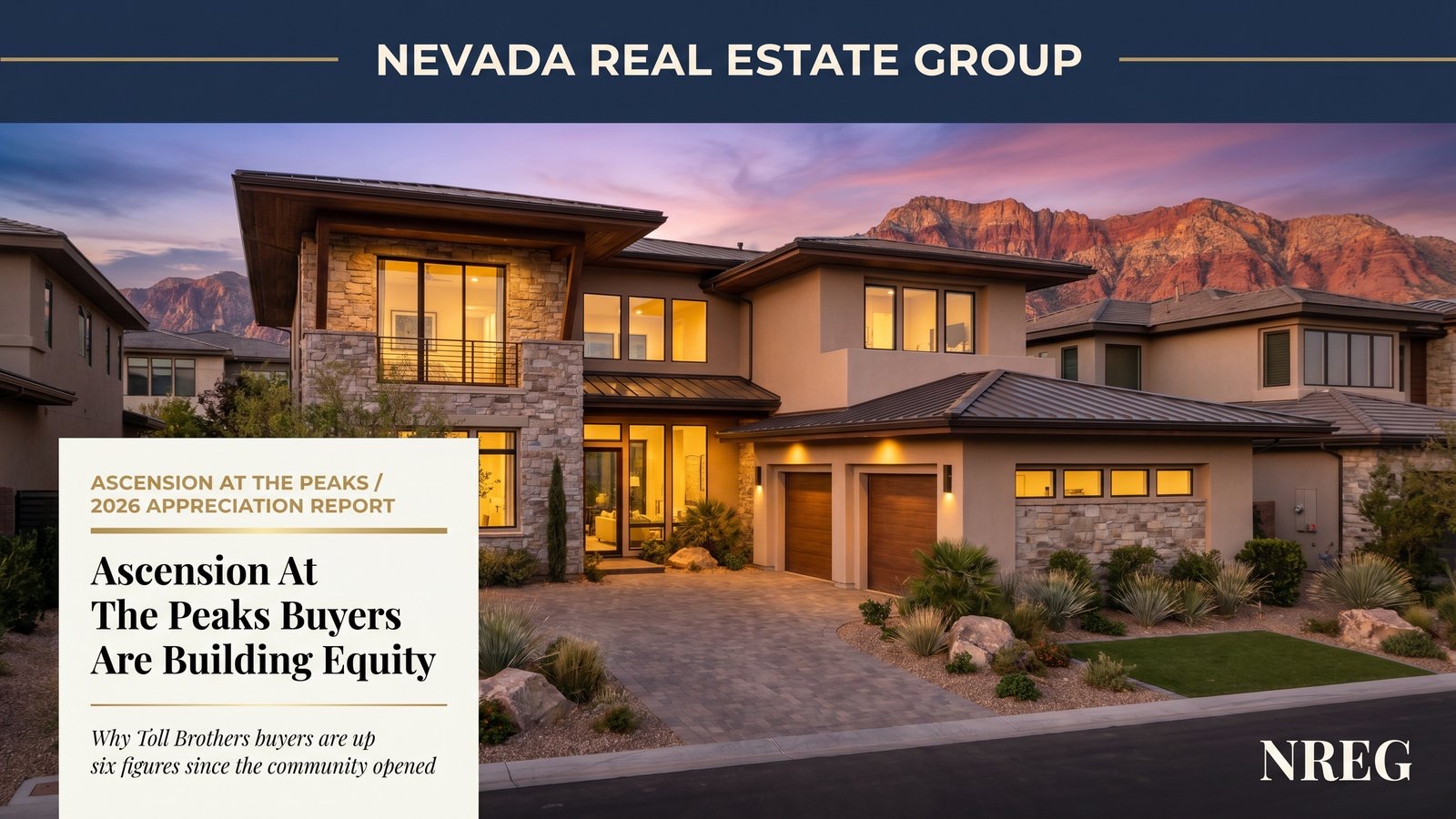 Interior of a well-staged Henderson home prepared for winter showings with warm lighting